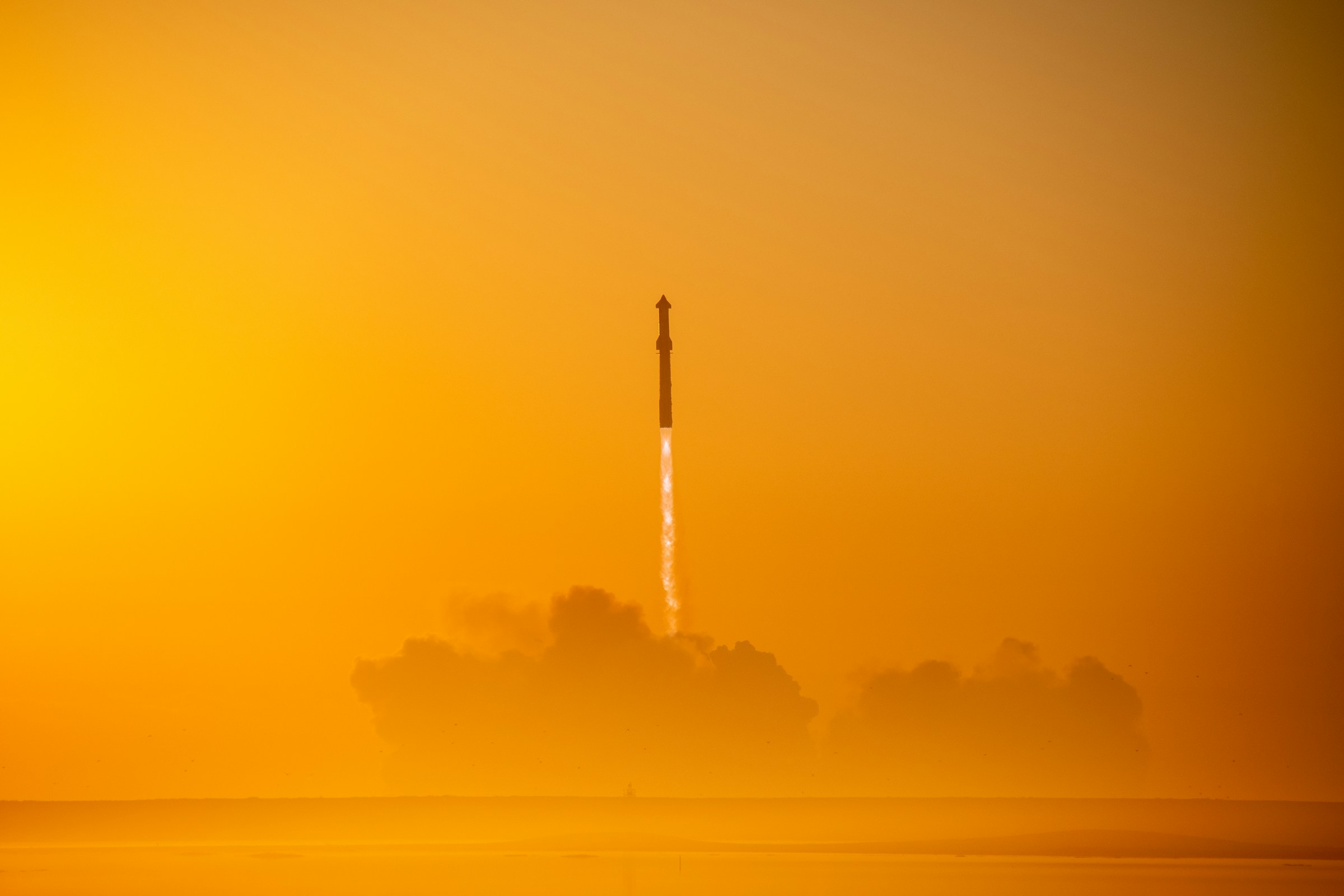 Illustrative rocket launch photograph, not a Xeon Space vehicle
